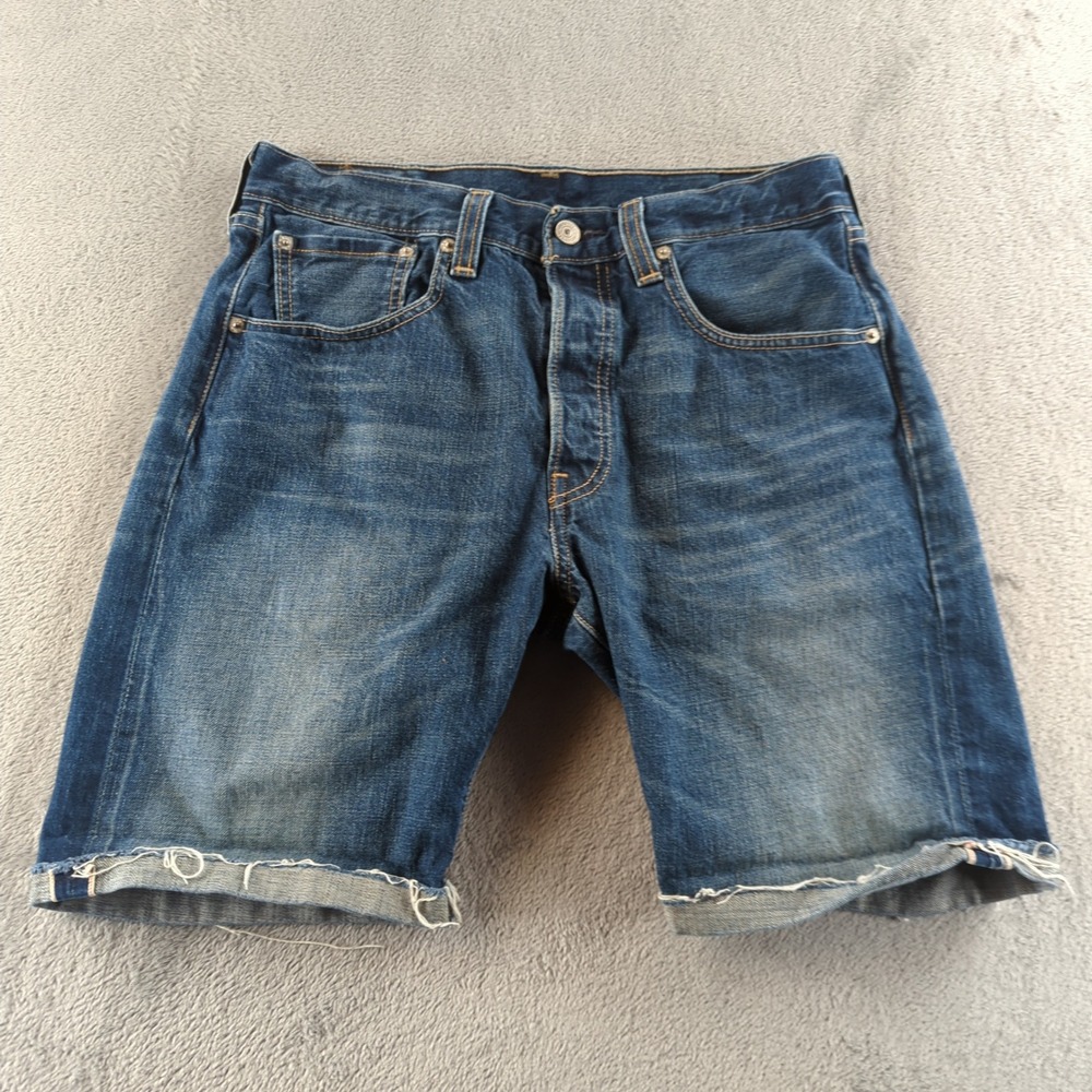 Vintage Y2K Levis Selvedge Jean Shorts Mens 31 (Fits 30) Blue Cut Off Jorts